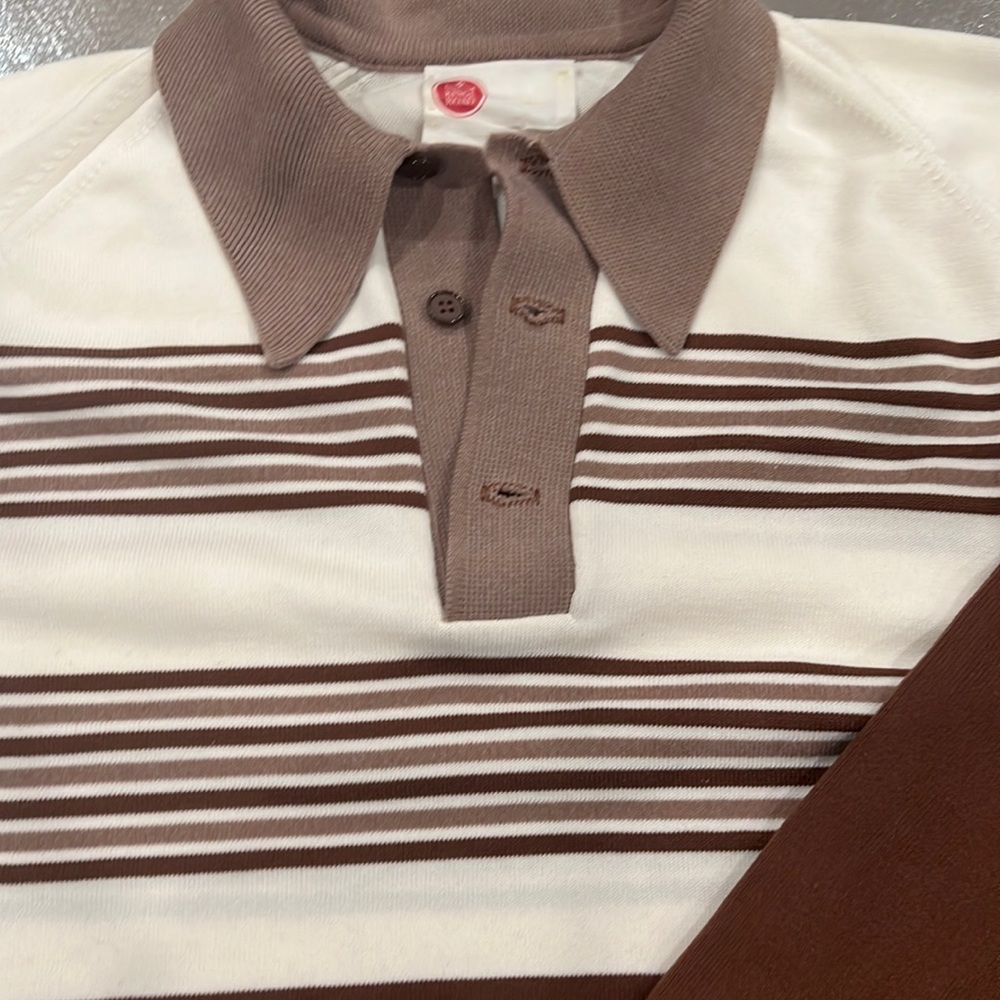 Incredible find Kings Road 1950s/60s horizontal stripe shirt, shoes, stretch